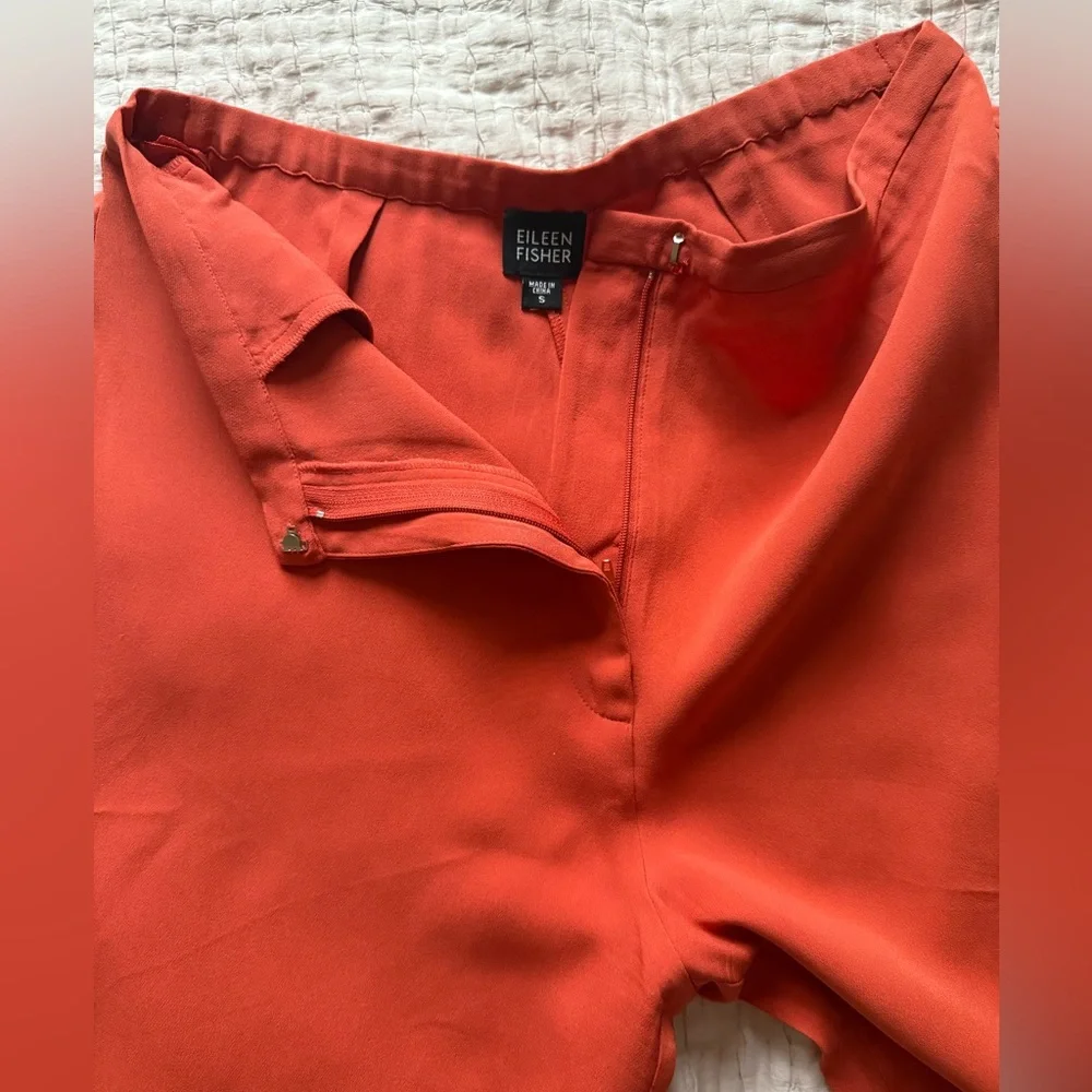 Eileen Fisher Rust Wide Leg Pants - Picture 4 of 8